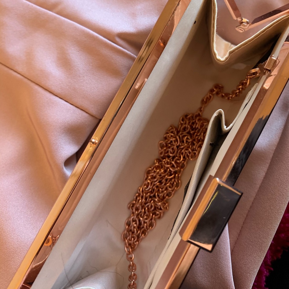 Rose Gold diamond clutch purse